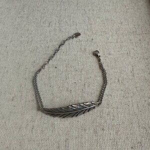 Chan Luu Sterling Silver Feather Bracelet